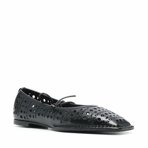 ALOHAS Black Cutout Loafers